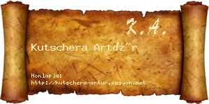 Kutschera Artúr névjegykártya